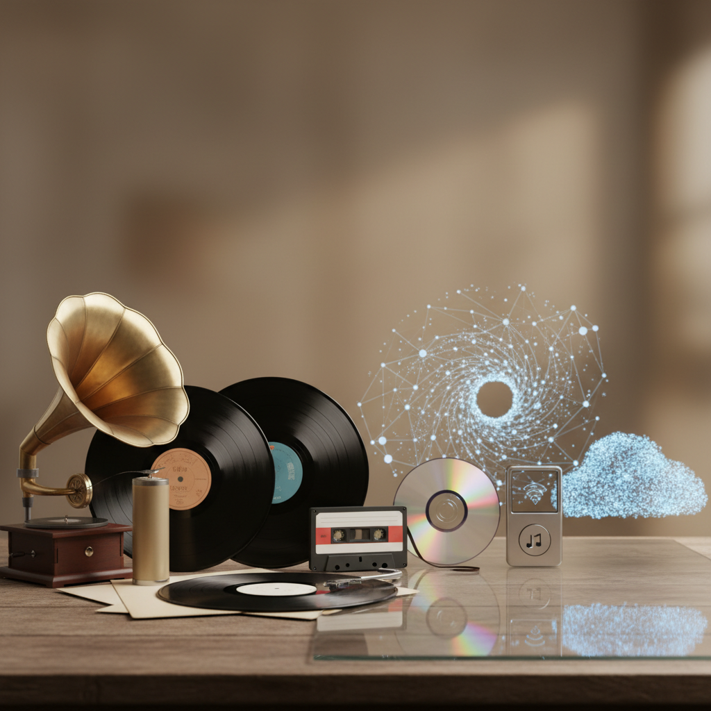 Garso įrašymo evoliucija: nuo fonografo iki skaitmenos