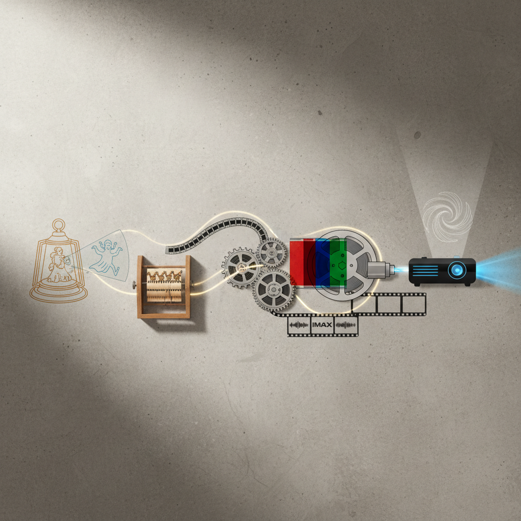 Kino projektoriaus evoliucija: nuo pirmųjų kadrų iki 4K