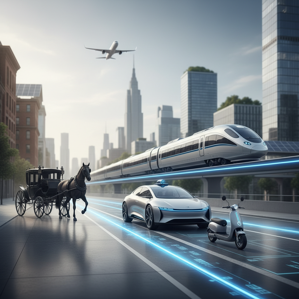 Transporto raida: nuo arklių iki modernių elektromobilių